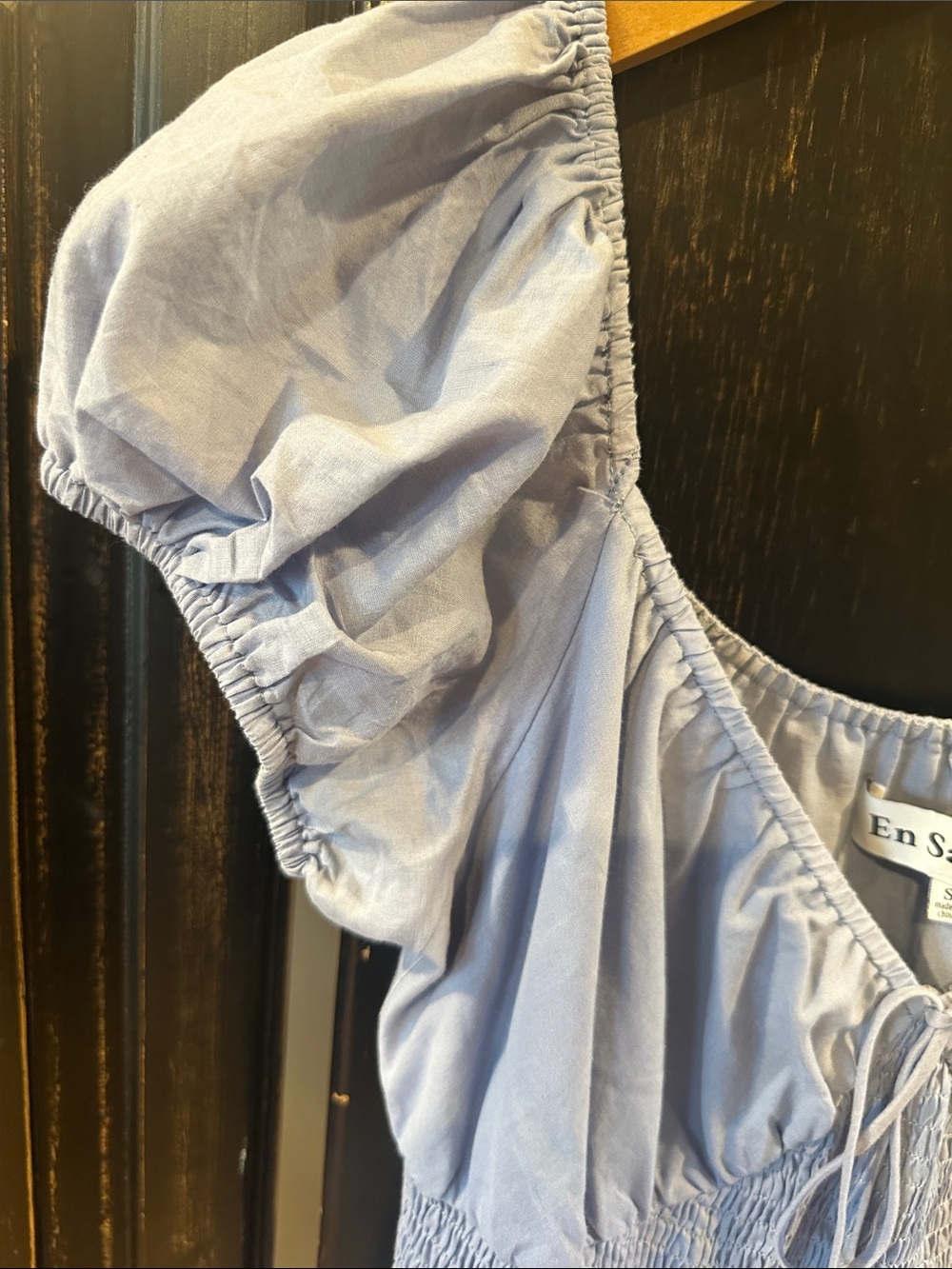 En Saison Blue Smocked Tiered
Midi Dress SZ Small - Picture 6 of 14